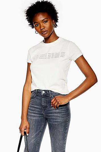 Topshop Petite Sunshine Rainbow T-shirt