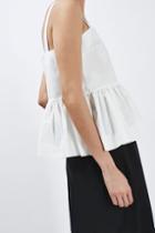 Topshop Ruffled Peplum Cami Top By Boutique