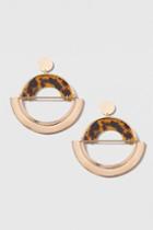 Topshop Tortoiseshell Semi Circle Earrings