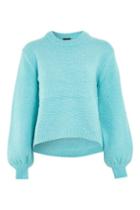 Topshop Textured Balloon Sleeve Sweater