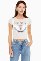 Topshop Honey Bee Mesh T-shirt