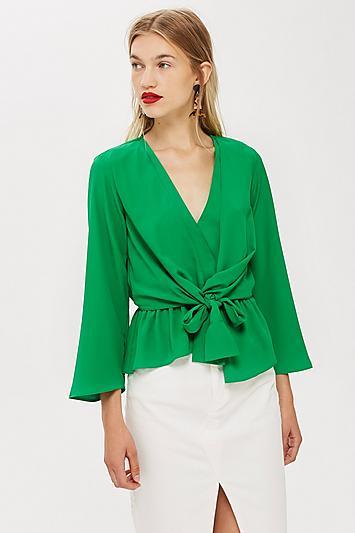 Topshop Knot Front Blouse