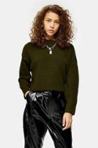 Topshop Petite Knitted Super Soft Crop Jumper