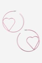 Topshop Heart Circle Hoop Earrings