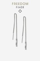 Topshop Finer Chain And Rectangle Earrings