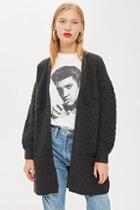 Topshop Honeycomb Sleeve Cardigan
