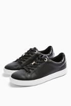 Topshop Cabo Black Lace Up Trainers