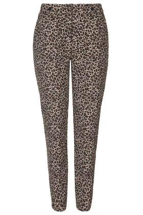 Topshop Leopard Print Cigarette Trousers