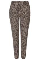 Topshop Leopard Print Cigarette Trousers