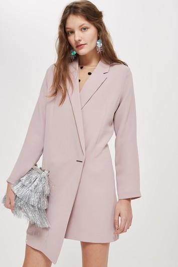Topshop Asymmetric Hem Blazer Dress