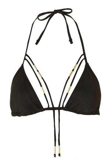 Topshop Tassel Trim Triangle Top