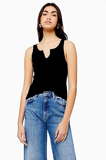 Topshop Longline Notch Vest