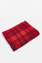 Topshop Red Checked Midweight Scarf