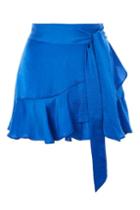 Topshop Petite Ruffle Tie Mini Skirt