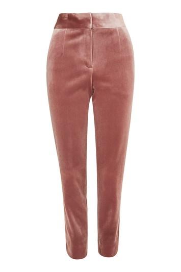 Topshop Tall Velvet Cigarette Trousers