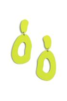 Topshop Lime Oval Drop Earrings