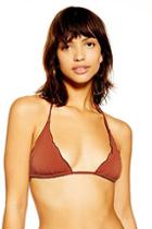 Topshop *ginger Triangle Bikini Top By Mink Pink