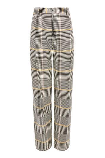 Topshop Bright Checked Wide Leg Trousers