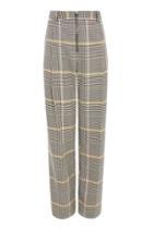 Topshop Bright Checked Wide Leg Trousers