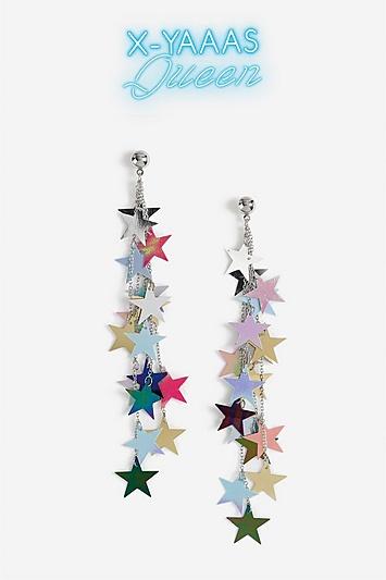 Topshop *christmas Star Sequin Drop Earrings