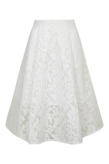 Topshop Mesh Floral Prom Style Skirt