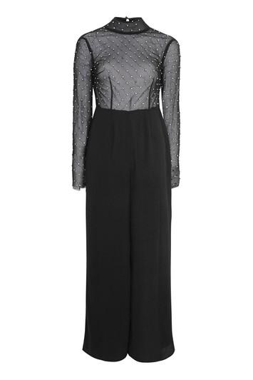 Topshop Diamante Fishnet Jumpsuit