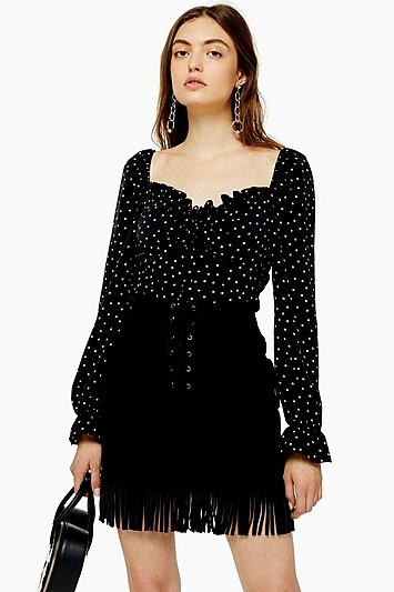 Topshop Tall Palermo Star Print Blouse