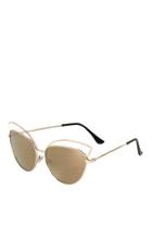 Topshop Swoosh Metal Cateye Sunglasses