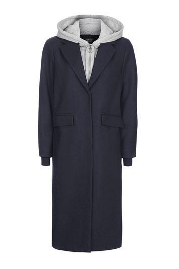 Topshop Tall Hybrid Hoodie Coat
