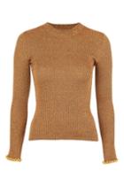 Topshop Fluted Frill Knit Top