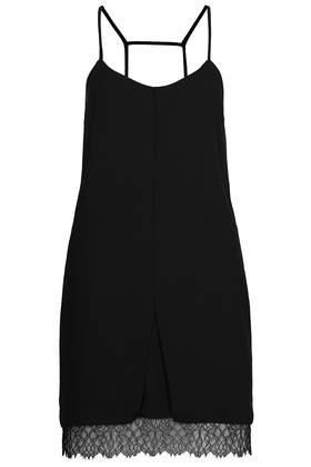 Topshop Lace Hem Slip Dress