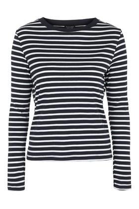 Topshop Stripe Contrast Top