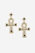 Topshop Ankh Drop Earrings