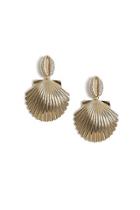Topshop Pave Shell Drop Earrings
