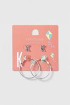 Topshop K Initial Stud And Hoop