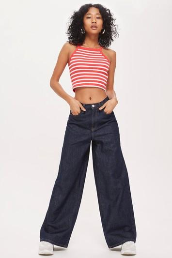 Topshop Striped Halter Vest