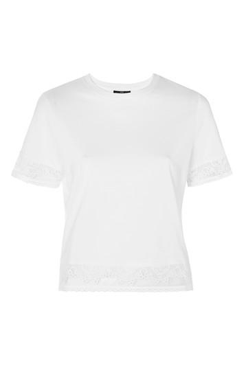 Topshop Petite Dobby Trim T-shirt