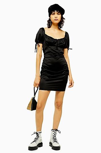Topshop Gypsy Prairie Satin Mini Dress