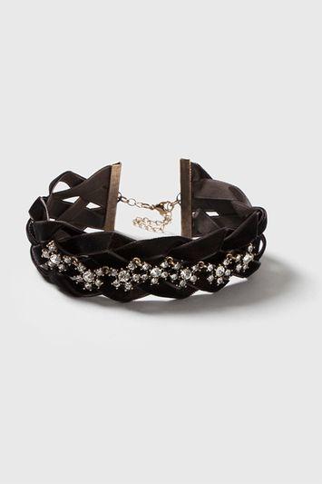 Topshop Lattice Rhinestone Choker