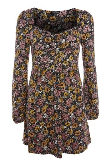 Topshop Petite Floral Mini Skater Dress