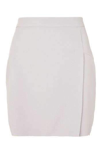 Topshop Petite Raw Edge Wrap Mini Skirt