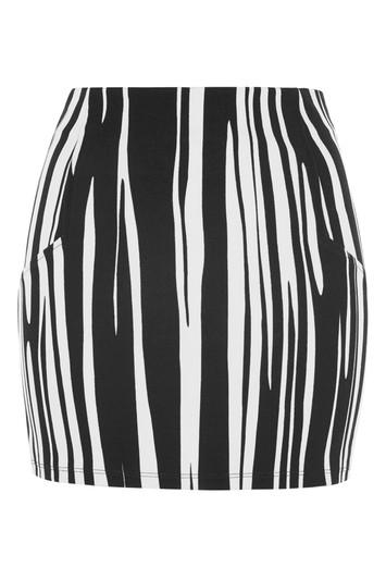 Topshop Oil Stripe Mini Skirt