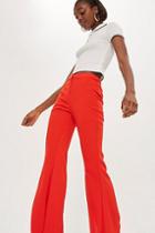 Topshop Flared Split Front Trousers