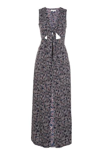 Topshop *all Wrapped Up Navy Daisy Dress By Wyldr