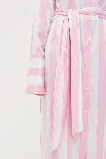 Topshop Silk Stripe Shirt Dress By Boutique