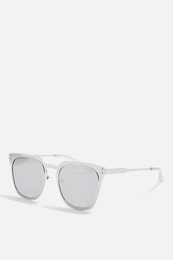 Topshop Willow Metal Frame Square Sunglasses