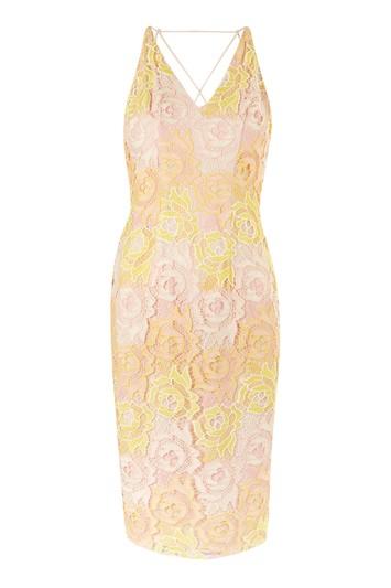 Topshop Flower Strap Crossback Midi Dress