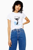 Topshop 100% Organic Cotton Save The Sea Top