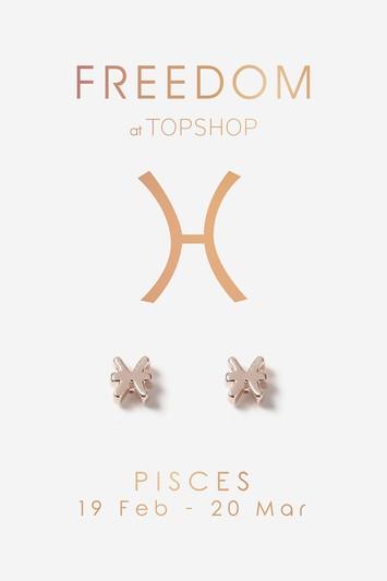 Topshop Rose Gold Stud Earrings