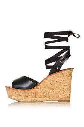 Topshop Wise Ankle-tie Wedge